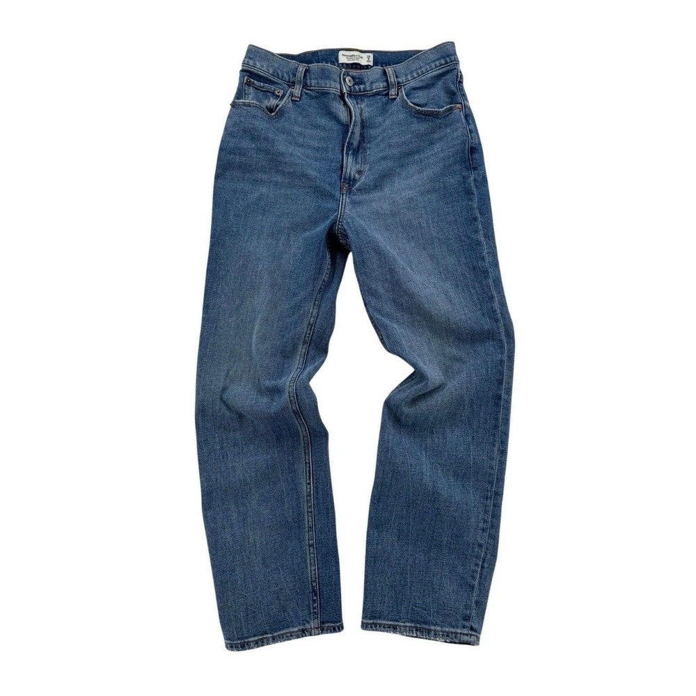 Abercrombie & Fitch Ankle Straight Jeans Womens 29/8 Blue Ultra High Rise